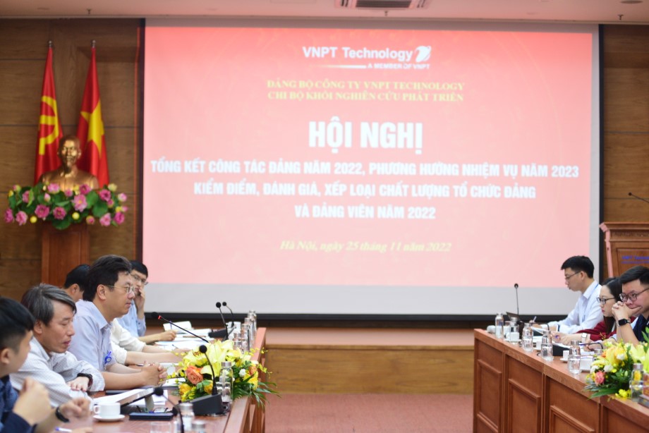 CHI BỘ KHỐI NGHIÊN CỨU PHÁT TRIỂN TỔ CHỨC HỘI NGHỊ TỔNG KẾT CÔNG TÁC ĐẢNG